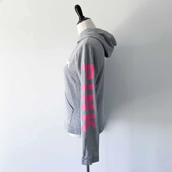 PINK Victoria's Secret Tops - Victoria Secret Pink Vintage Gray Pullover Hoodie